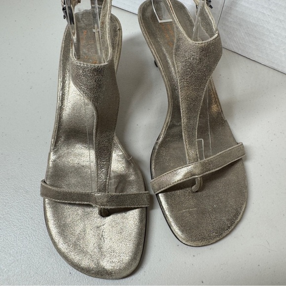 Vintage Donald J Pliner Slingback Y2K 90s Women's Open Toe Heels Size 7 - Picture 5 of 16